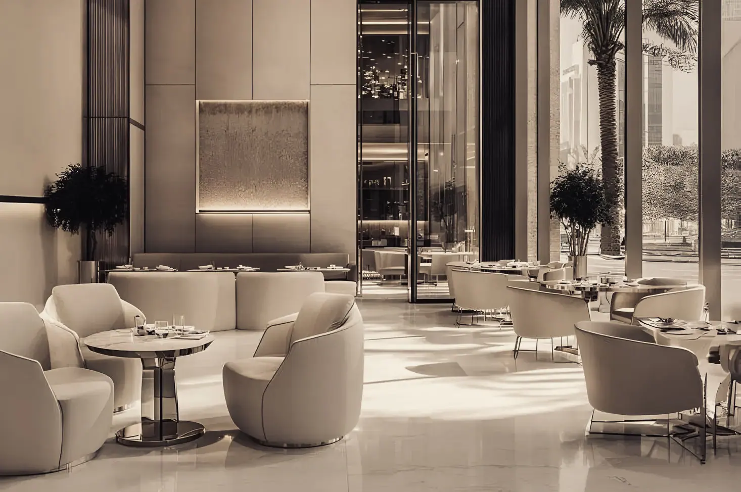 Seating in a quiet interior