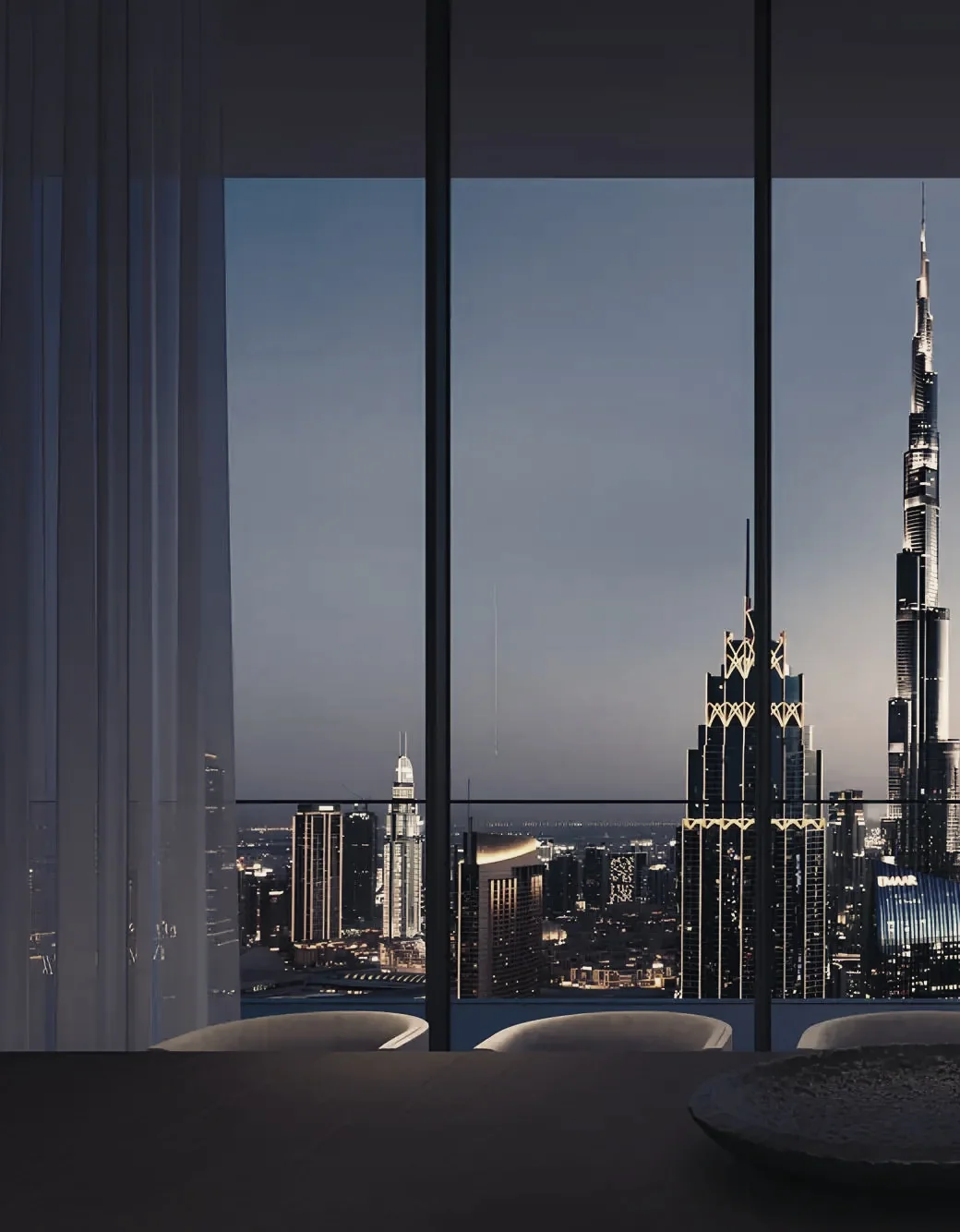 A long view over the city