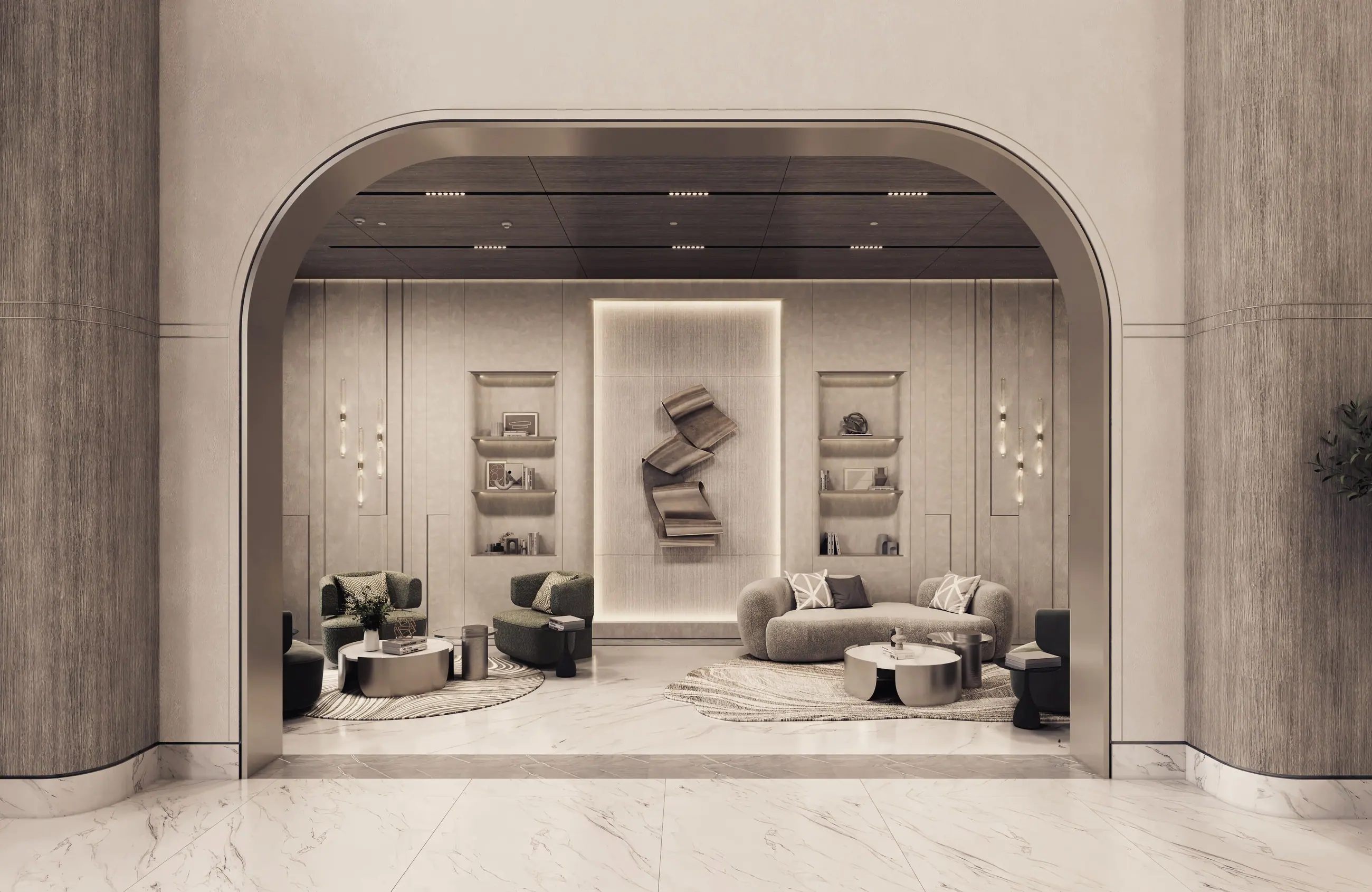 A quiet alcove set apart from the main room